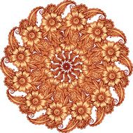 Mehndi henna tattoo style vector mandala
