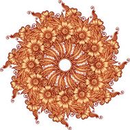 Mehndi henna tattoo style vector mandala N2