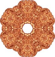 Mehndi henna tattoo style vector mandala N3