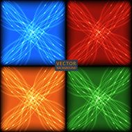 set background of colorful neon intersecting lines