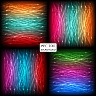 set neon background of colorful horizontal and vertical lines