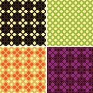 set of four vector retro seamless patterns N2