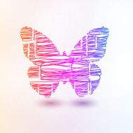 Abstract futuristic butterfly