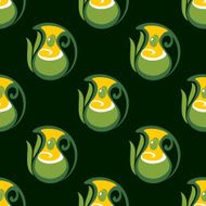 Seamless pattern of olive oil in jugs N2