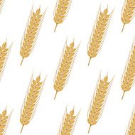 Golden ears of wheat seamless pattern N2