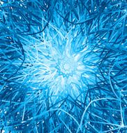 Abstract blue curved lines background