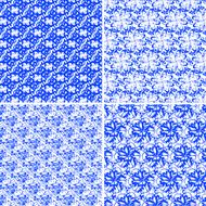 set of abstract blue texture pattern background N2