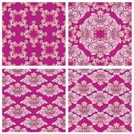 Set of ornaments seamless floral patterns N2