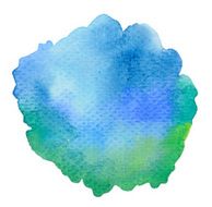 Vivid cold blue watercolor background N9