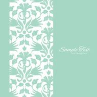 Vector abstract green ikat vertical frame seamless pattern background
