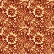 Hand-drawn floral seamless pattern in Indian mehndi style