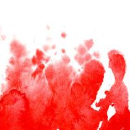 Vector Illustration Hand painted red watercolor background