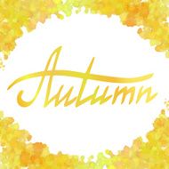 Yellow watercolor frame