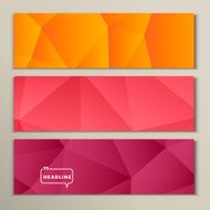 Set abstract bright picture pink red orange N2