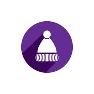 Winter hat vector icon isolated N2