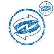 Loop arrows conceptual symbol vector icon
