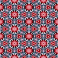 Seamless kaleidoscopic pattern in red and blue 4 N2
