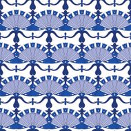 Vector Turkish Floral Stripes Seamless Pattern N2