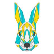 Abstract squirrel isolated on white background Polygonal triangle geometric illustration N2