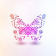 Abstract futuristic butterfly N2