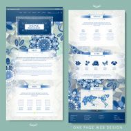 gorgeous flower one page website design template