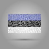 Flag of Estonia Scratched texture N2