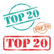 Rubber stamp design TOP TWENTY