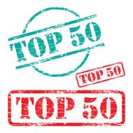 Rubber stamp design TOP FIFTY