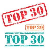 Rubber stamp design TOP THIRTY