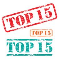 Rubber stamp design TOP FIFTEEN