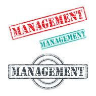 Rubber stamp design MANAGEMENT