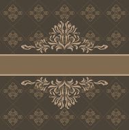 Abstract ornamental dark brown background for wrapping
