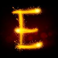 3d sparkler firework letter E N2