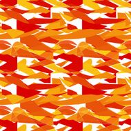 Seamless geometric orange pattern with shapes