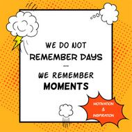 Inspirational and motivational quote is drawn in a comic style