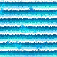 Blue grunge paint stripes seamless pattern