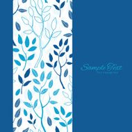 Vector Blue Forest Vertical Frame Seamless Pattern Background