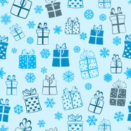 Seamless pattern of gift boxes N3