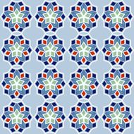 Ornamental seamless pattern arabic or nordic tile style vector