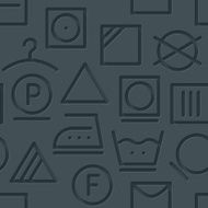 Laundry dark seamless vector background with 3D effect N2