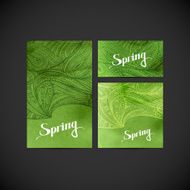 watercolor splash cards and flyers with zentangle pattern sprin N2