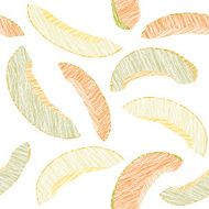 Seamless melon texture Endless sweet background Harvest fruit
