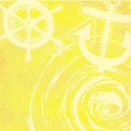 light yellow tone with retro vintage style and isolate ship