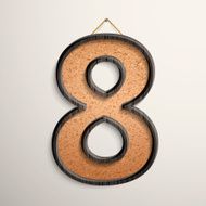 3d wooden frame cork board number 8