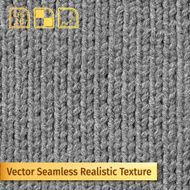 Vector seamless gray knitting texture