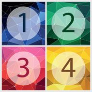 red green yellow and blue geometric N2