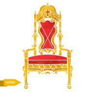 Watercolor armchair throne