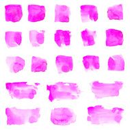 Pink watercolor stain set