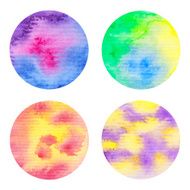 Hand painted watercolor circles set