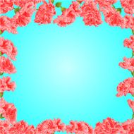 Seamless texture frame of pink hibiscus vector
